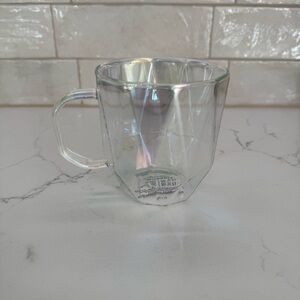 Starbucks 2023 Iridescent
'Rainbow Faceted' Prism Geometric Glass Mug 12 oz NWT